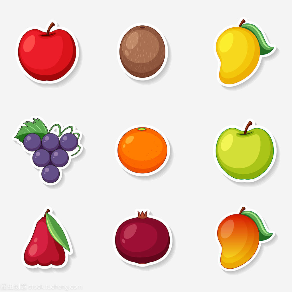 繽紛果趣 不同種類水果貼紙設計的創(chuàng)意世界
